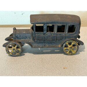 Antique HUBLEY Limo LIMOUSINE Toy Car Original Cast Iron 7” rare!